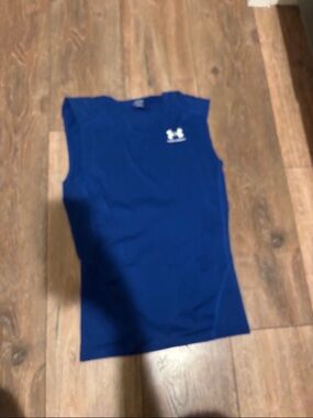 Under Armour Blue Boys Sleeveless Athletic Tank